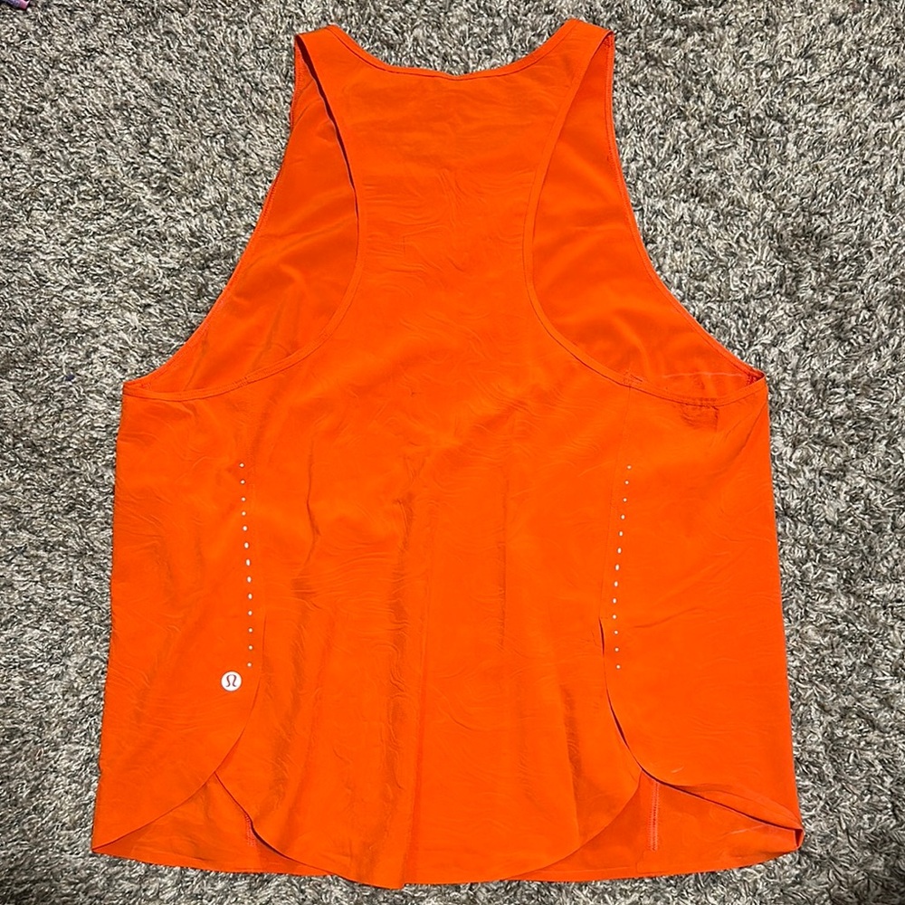 Lululemon Athletica Orange Sleeveless Backless Tank Top (Never worn!)